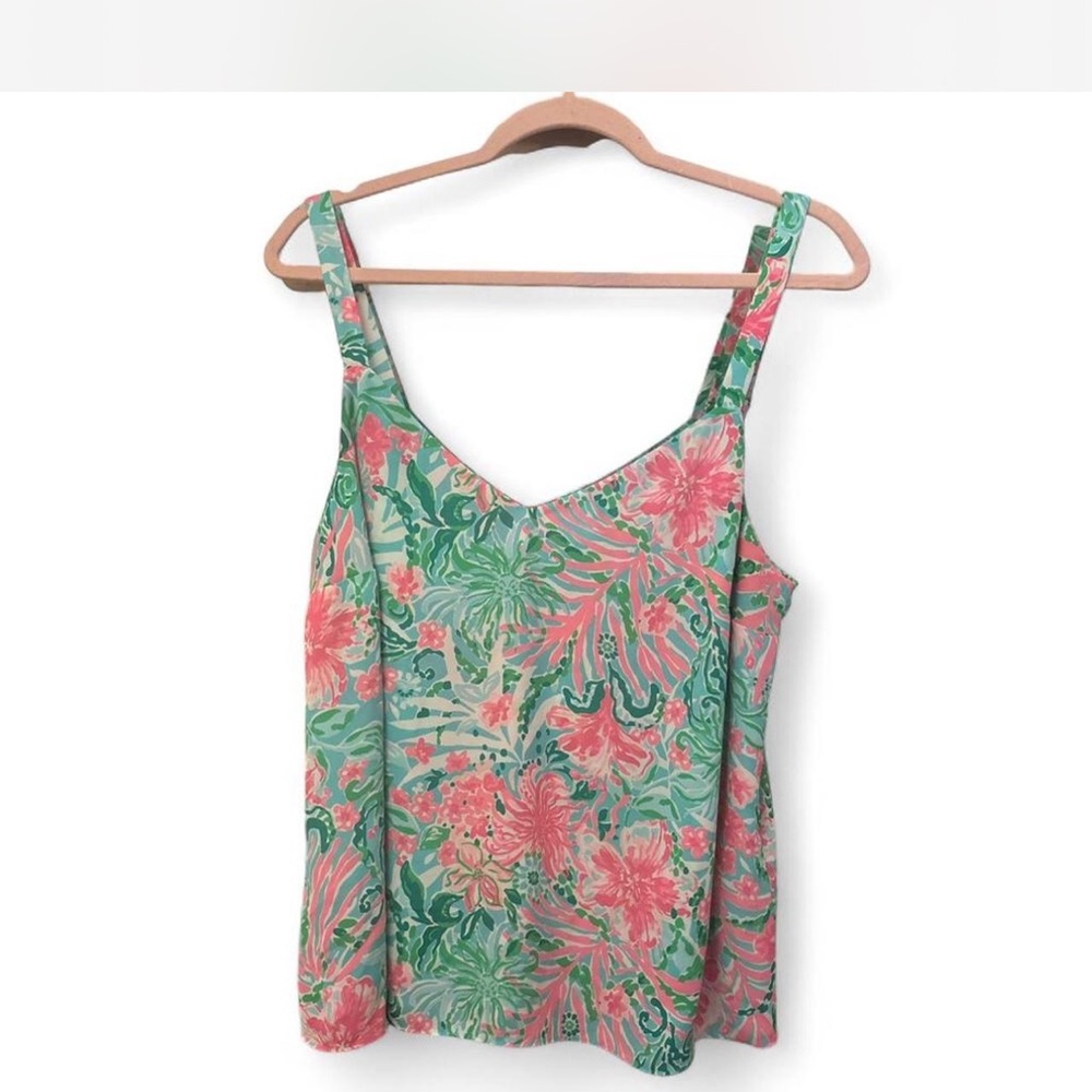 Lilly Pulitzer Tropical Pink and Green Camisole
